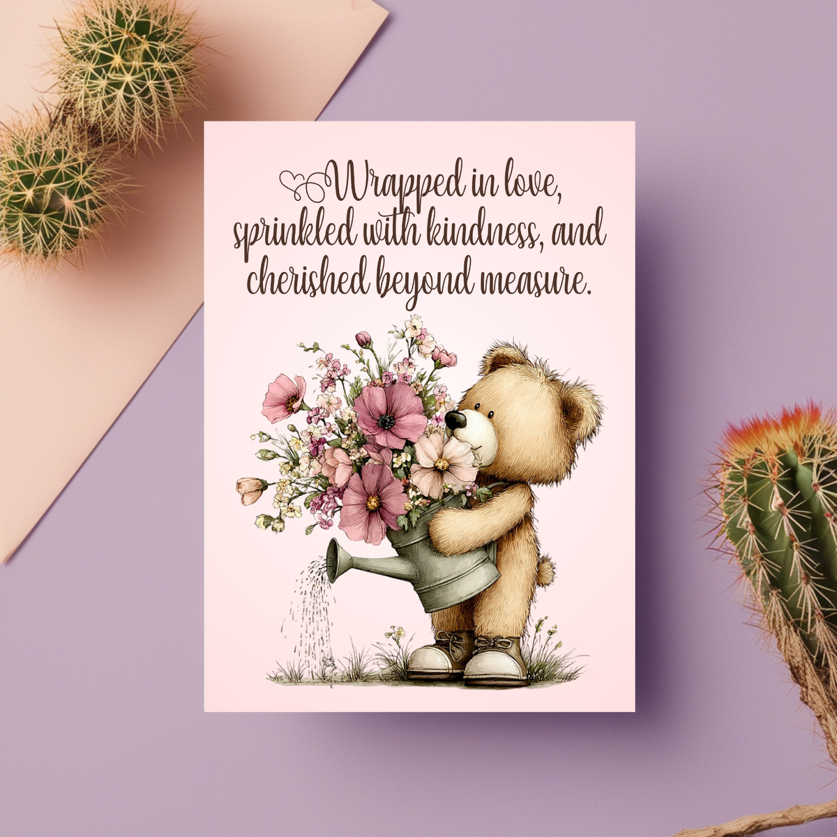 The Beautiful Blossom Bear Collection Greeting Cards: Wrapped in Love, Sprinkled with Kindness, and Cherished Beyond Measure.