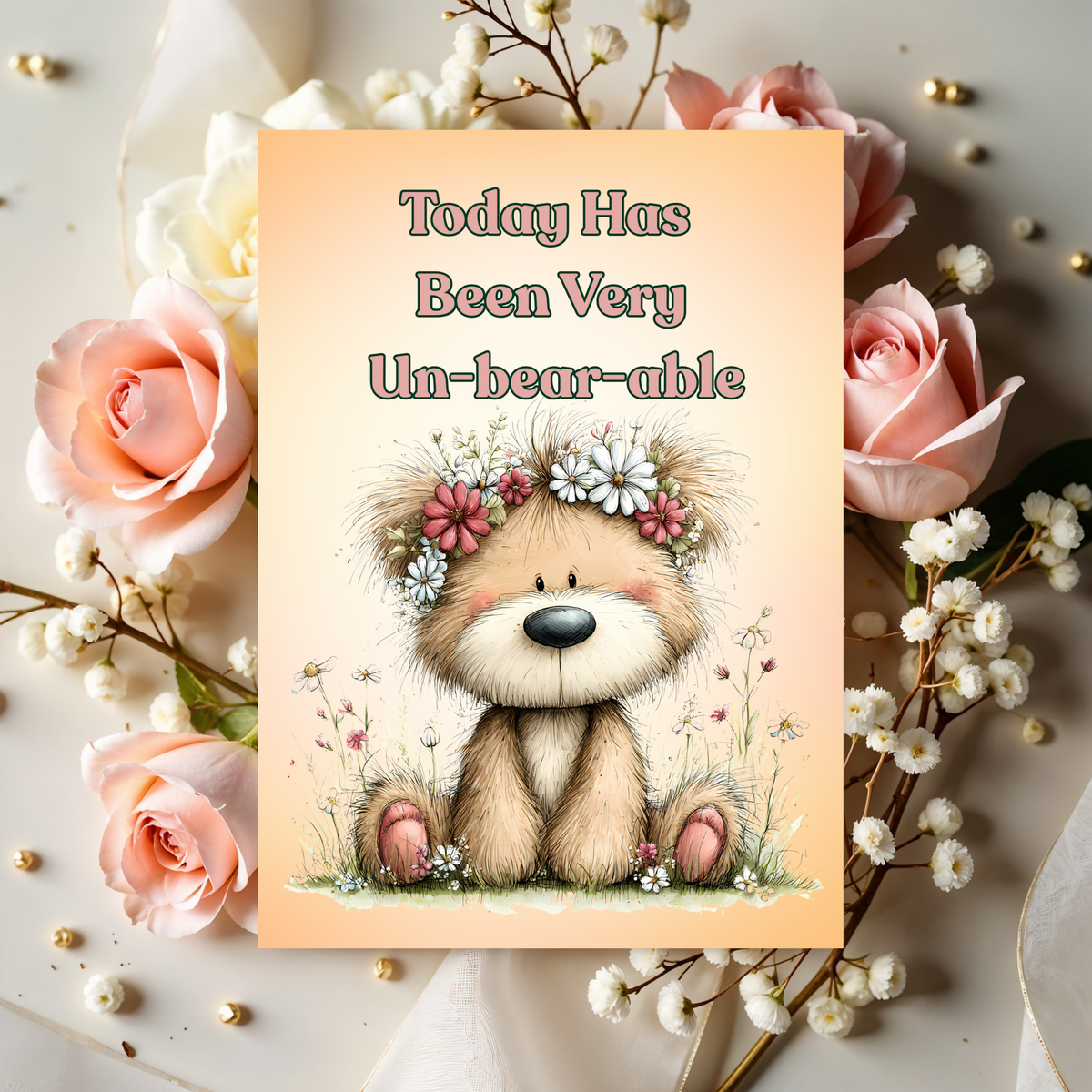 Friendship Bear Greeting Card 5 x 7