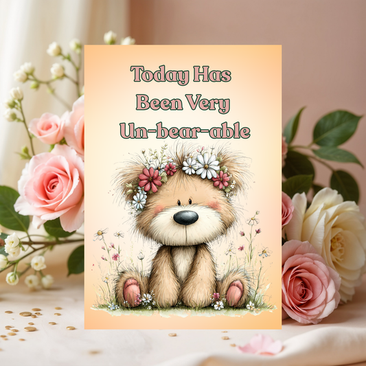 Friendship Bear Greeting Card 5 x 7