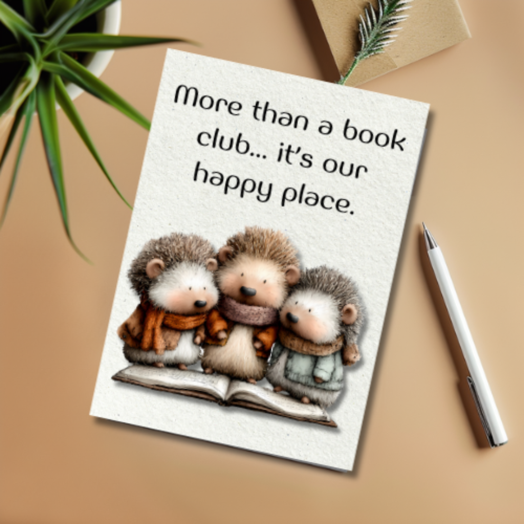 The Book Nook Collection Greeting Card: We Came For The Book...We Stayed For Each Other.
