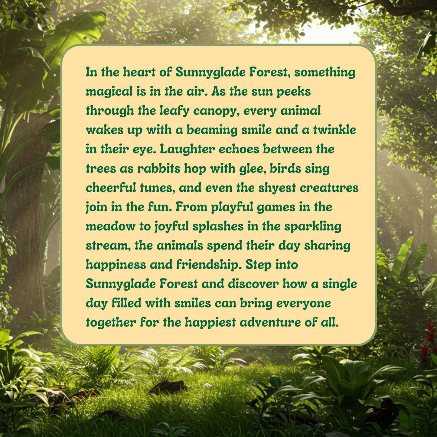 The Day the Forest Smiled: Adorable Happy Forest Tale