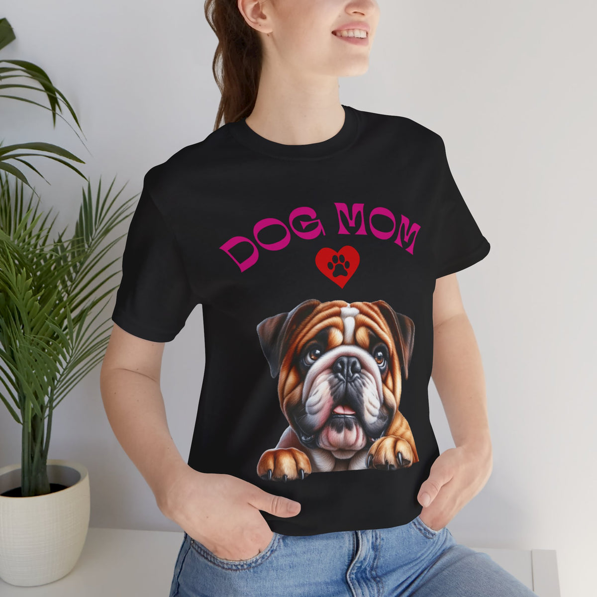 Bulldog Mom Tee — Cute Bulldog Graphic T-Shirt for Pet Lovers