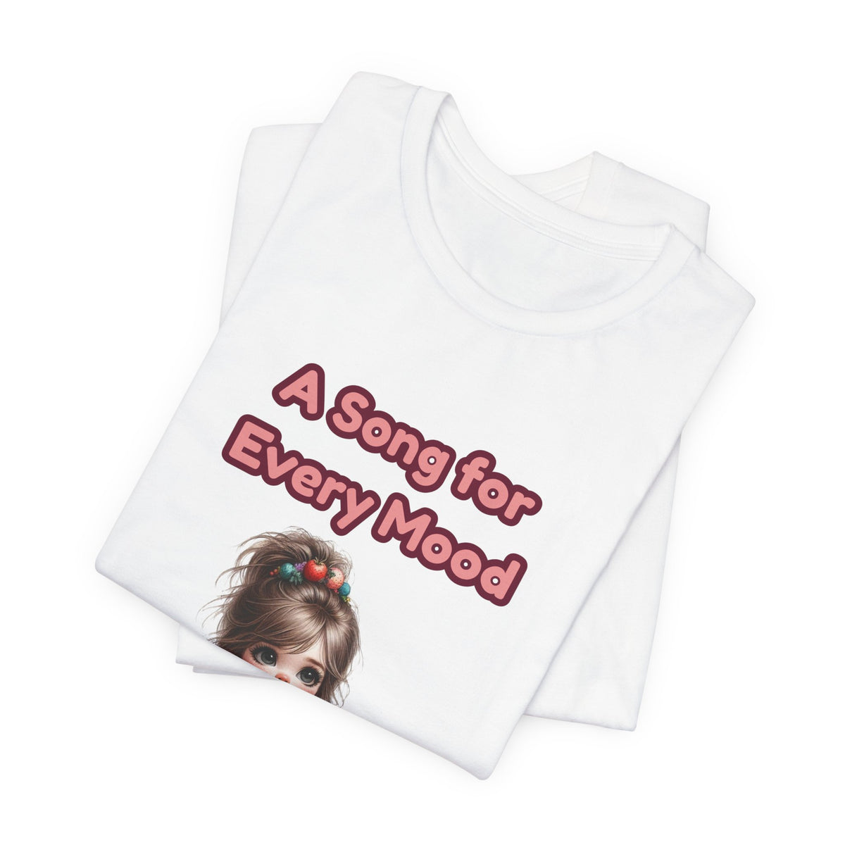 Cute Guitar Girl T-Shirt — "A Song for Every Mood" Graphic Tee