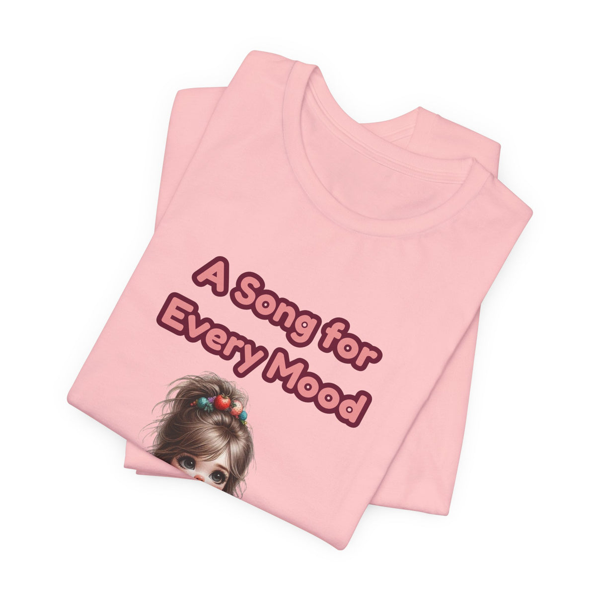 Cute Guitar Girl T-Shirt — "A Song for Every Mood" Graphic Tee