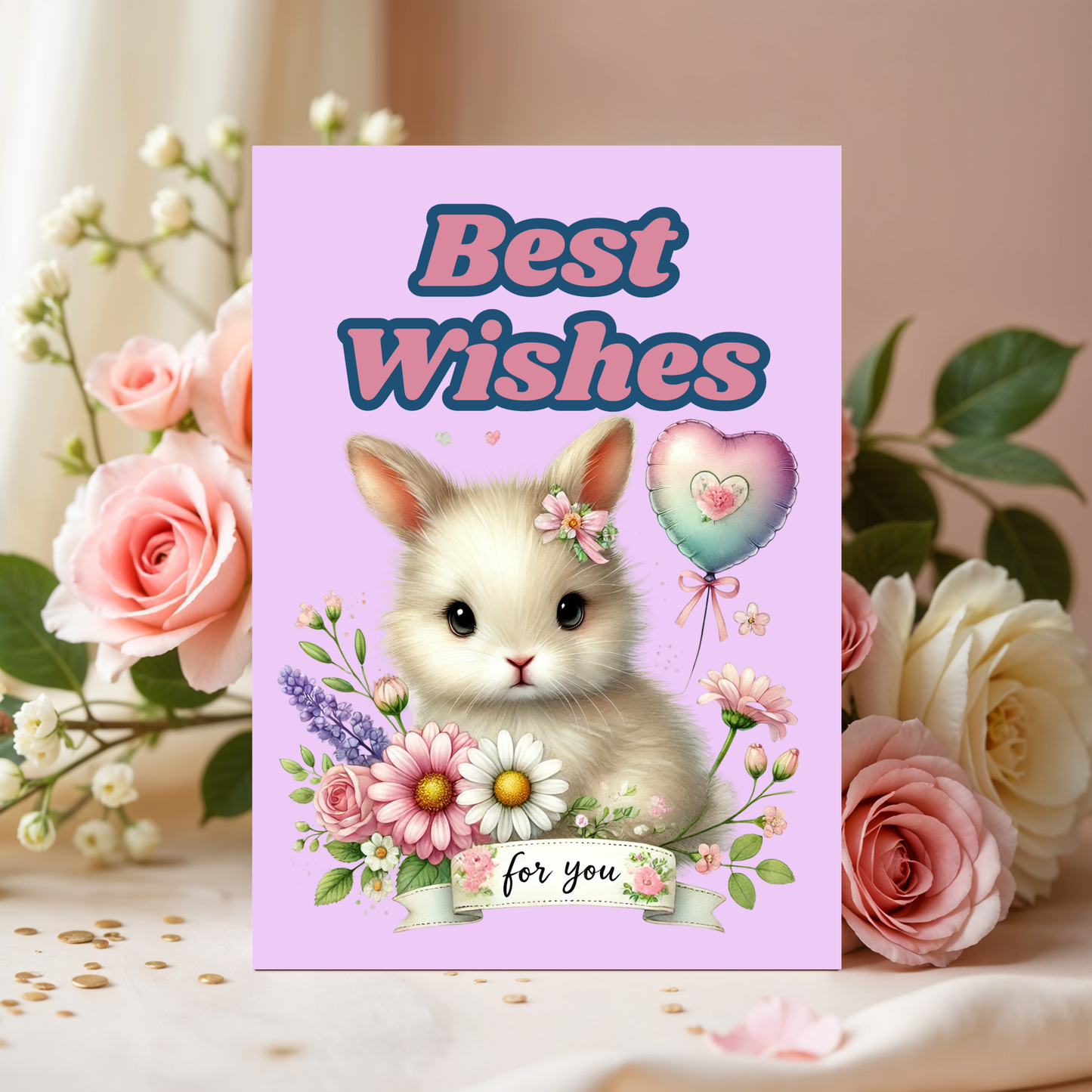 The Bunny Wishes Collection Greeting Cards: Best Wishes