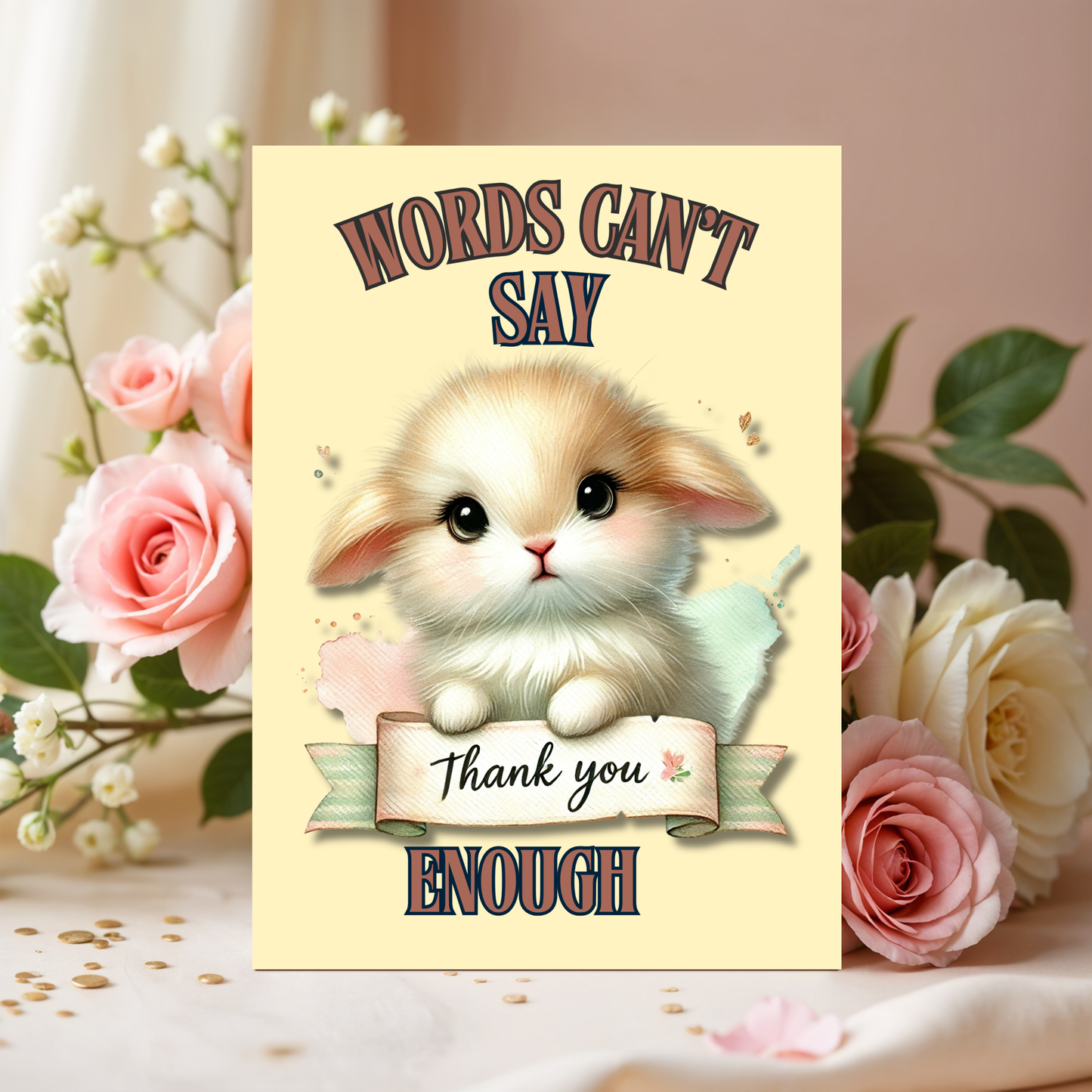 The Bunny Wishes Collection Greeting Cards: Words Can't Say Thank You Enough