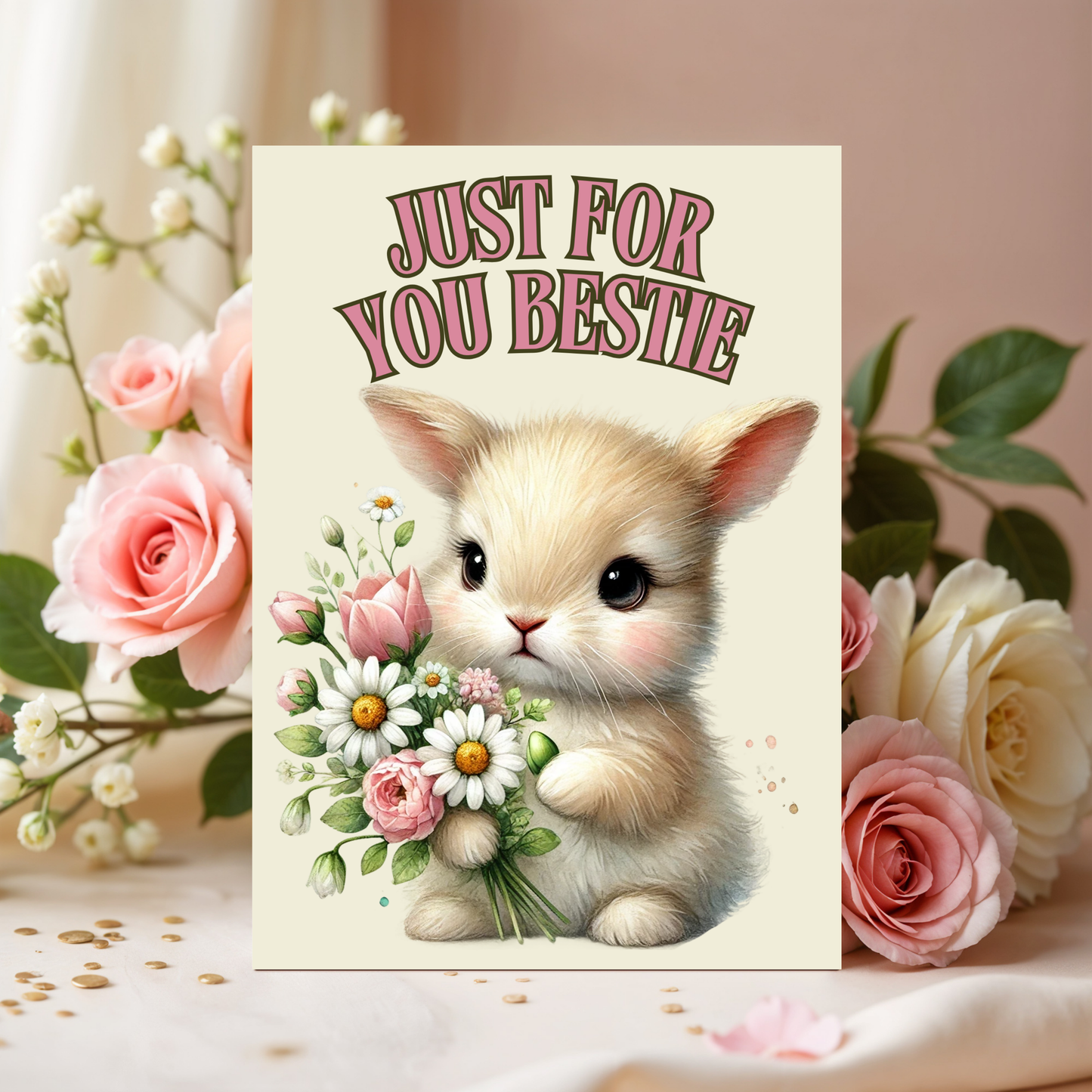 The Bunny Wishes Collection Greeting Cards: Just For You Bestie