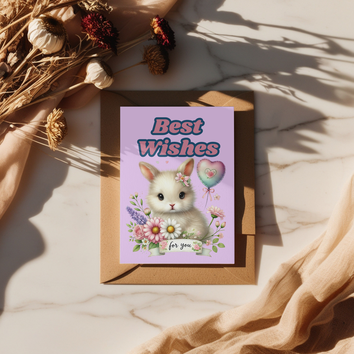 The Bunny Wishes Collection Greeting Cards: Best Wishes