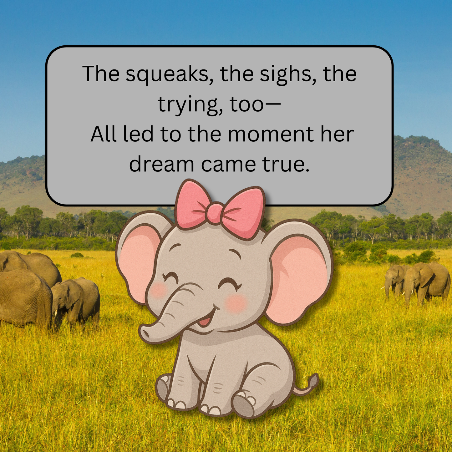 Lil’ Noots Toots: A Cute Elephant Story About Courage, Perseverance.