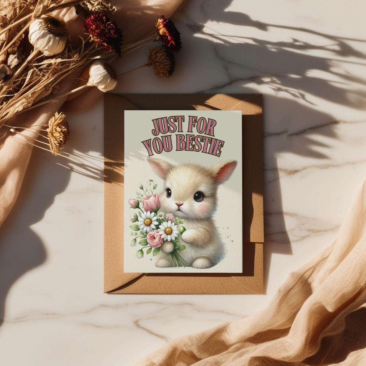 The Bunny Wishes Collection Greeting Cards: Just For You Bestie