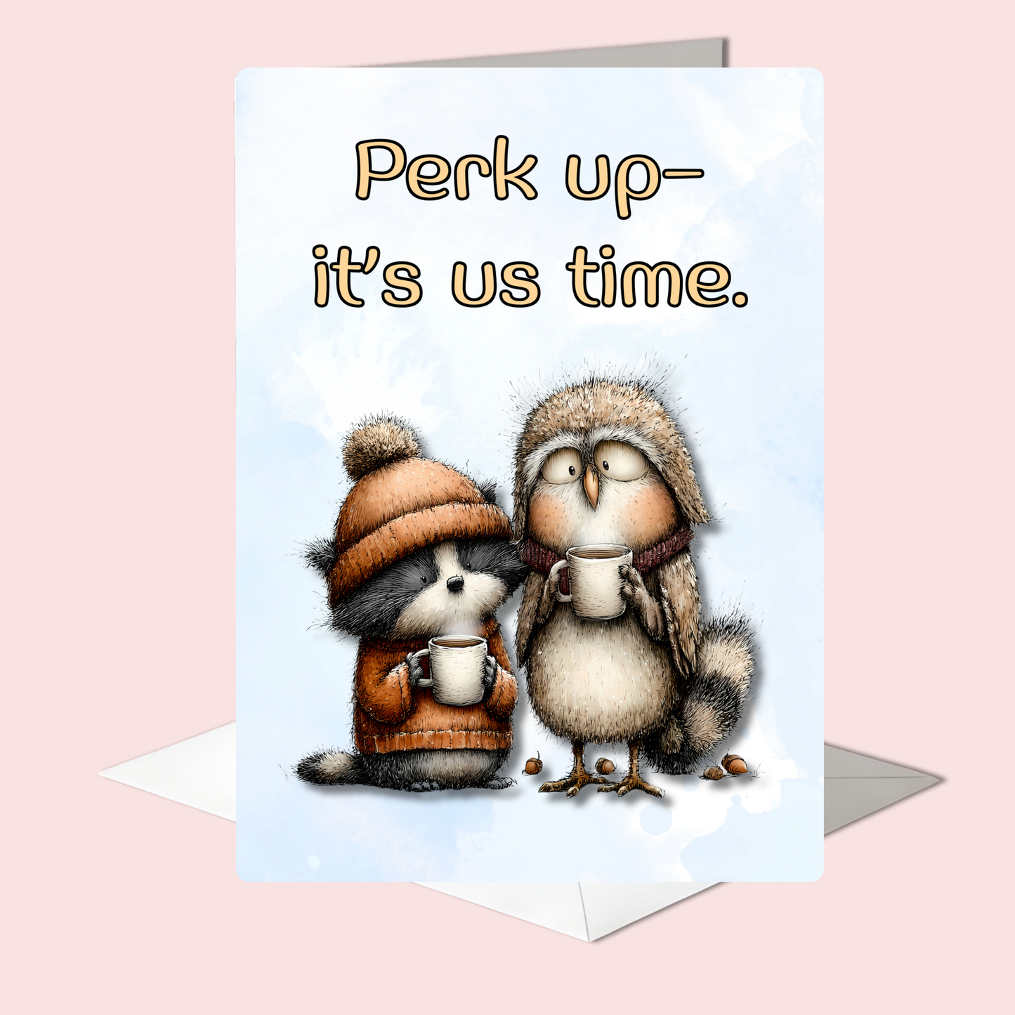 The Forever Friends Collection Greeting Card: Best Friends Bird & Cat Perk up it's us time.