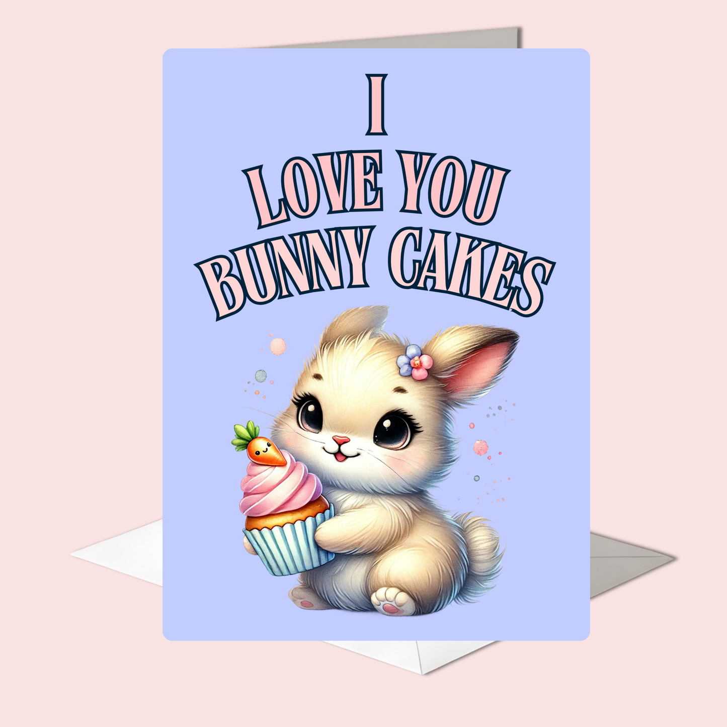 The Bunny Wishes Collection Greeting Cards: I Love You Bunny Cakes
