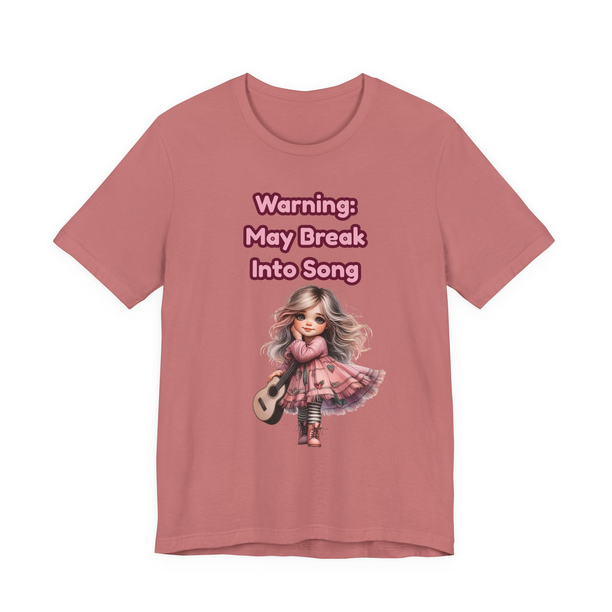 Music Lovers Warning: May Break Into Song Girl Graphic Tee