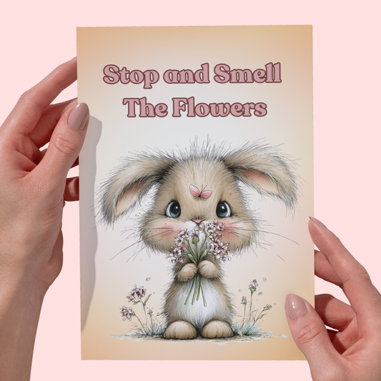 Rabbit Inspirational 5 x 7 Greeting Card: You Matter So Much