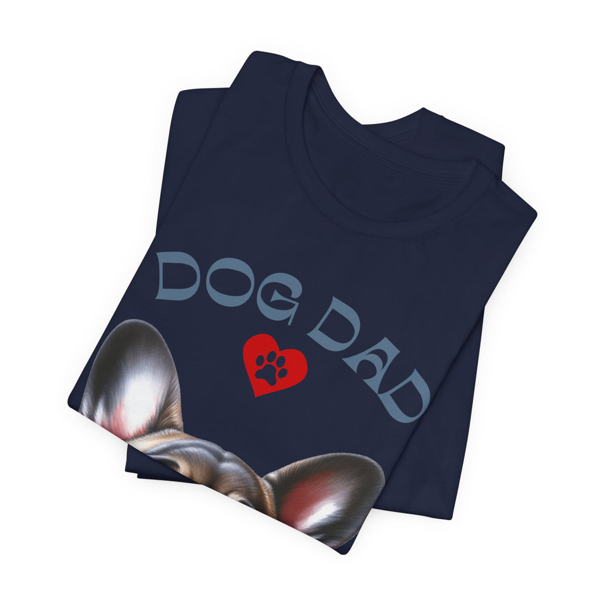 French Bulldog Dad T-Shirt – Cute French Bulldog Design with Heart Paw
