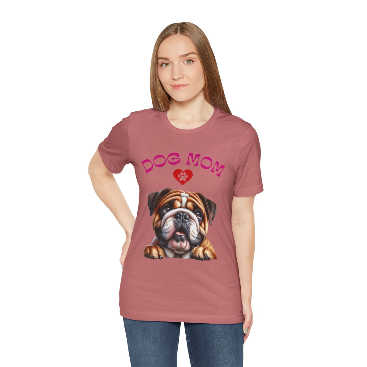 Bulldog Mom Tee — Cute Bulldog Graphic T-Shirt for Pet Lovers
