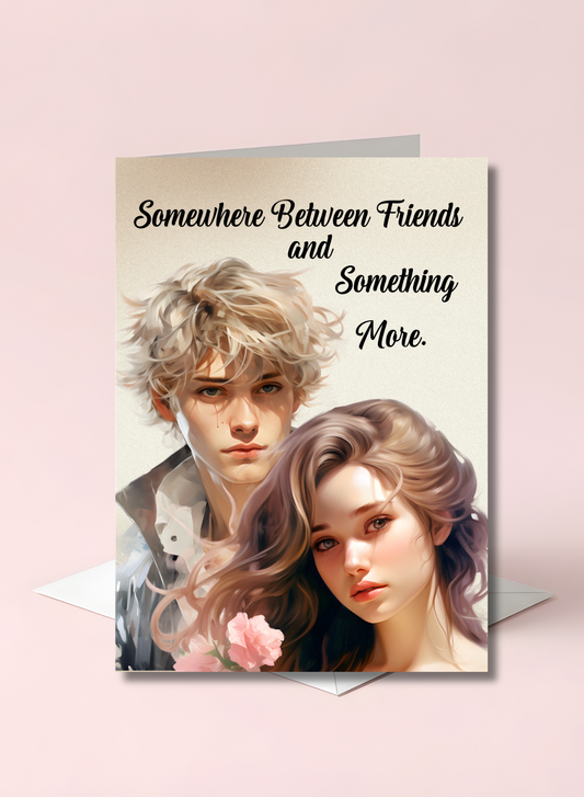The Know It All Years Collection Greeting Card: Teen nostalgia Puppy Love Somewhere Between Friends and Something More.