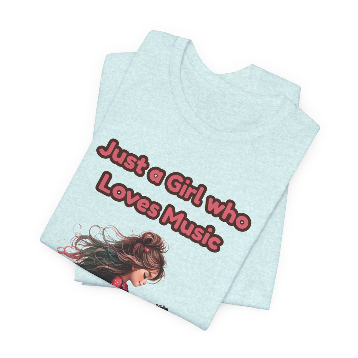 Just a Girl Who Loves Music T-Shirt — Cute Girl Guitar Graphic Tee