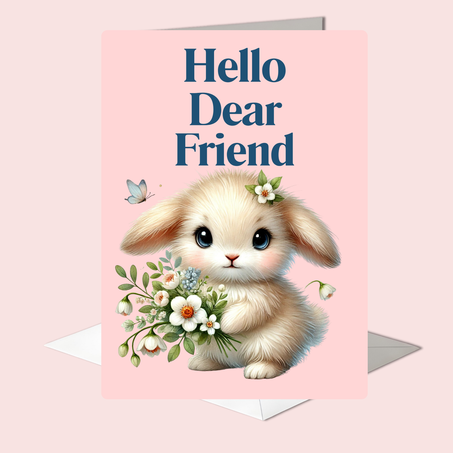 The Bunny Wishes Collections: Greeting Cards Hello Dear Friend