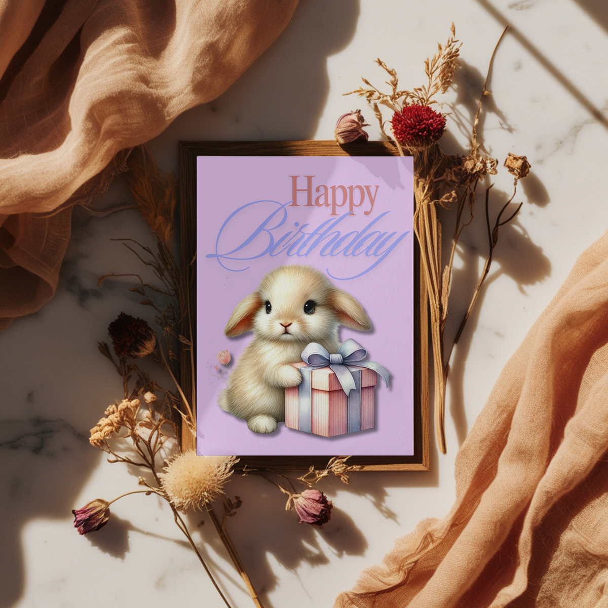 The Bunny Wishes Collection Greeting Card: Happy Birthday