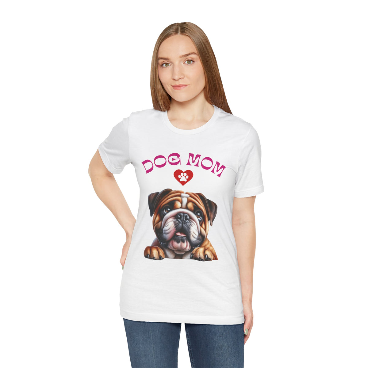 Bulldog Mom Tee — Cute Bulldog Graphic T-Shirt for Pet Lovers