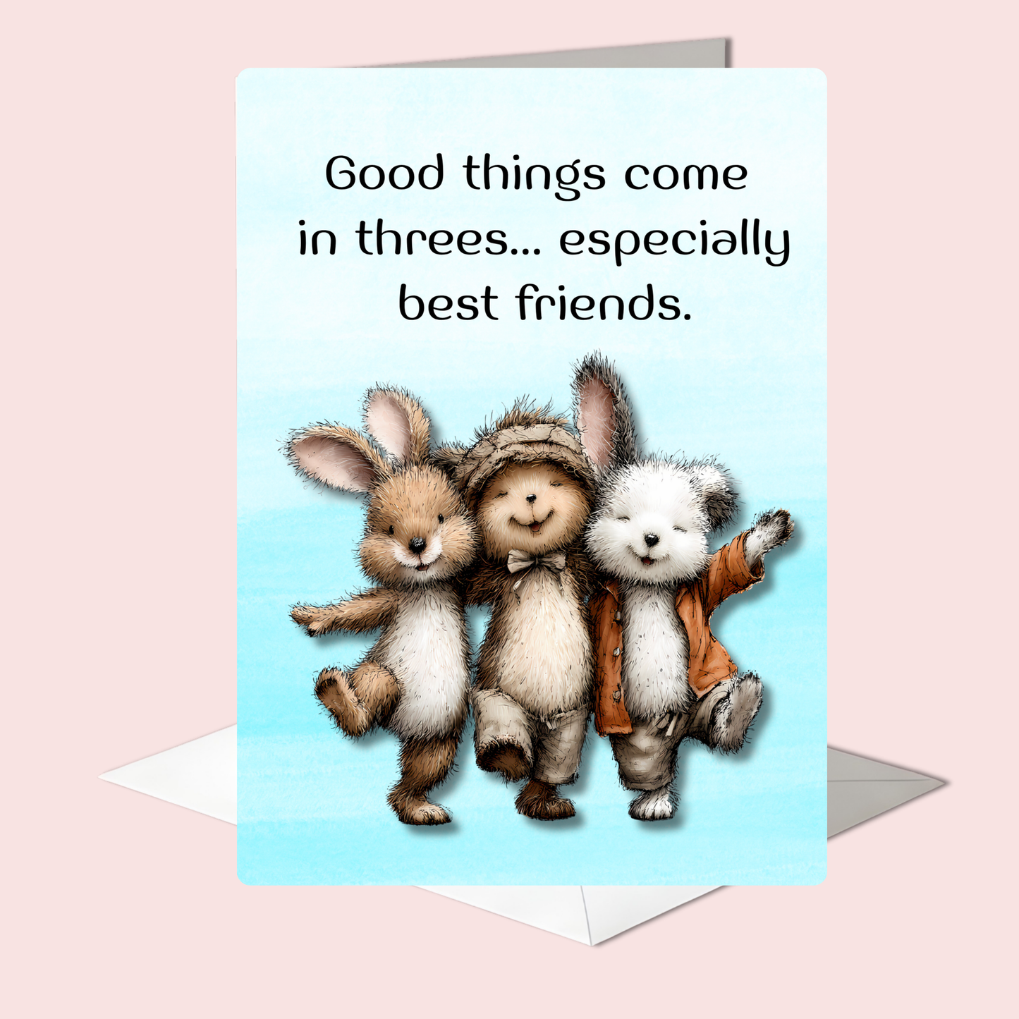 The Forever Friends Collection Greeting Card: Best Friends Also Come in Threes: Forest Friends Trio