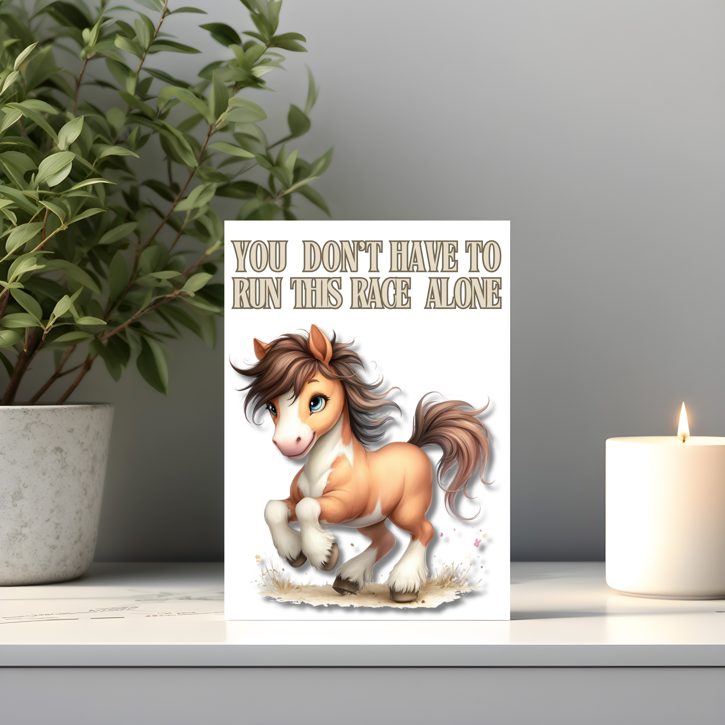 The Down Home Farm Collection Greeting Card, You Don't Have To Run This Race...