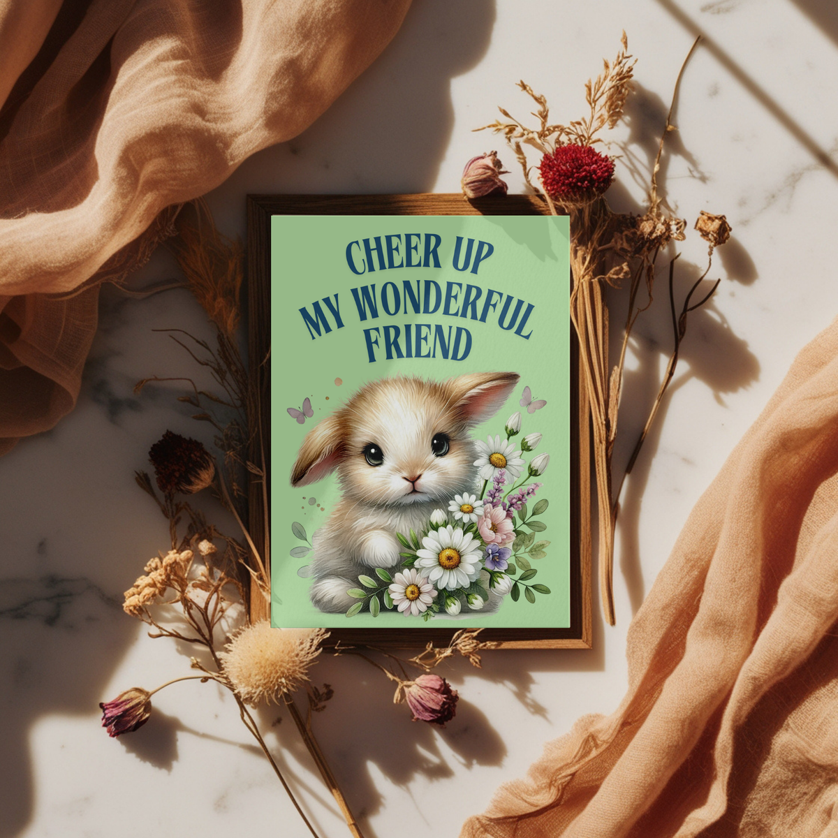 The Bunny Wishes Collection Greeting Cards: Cheer Up My Wonderful Friend