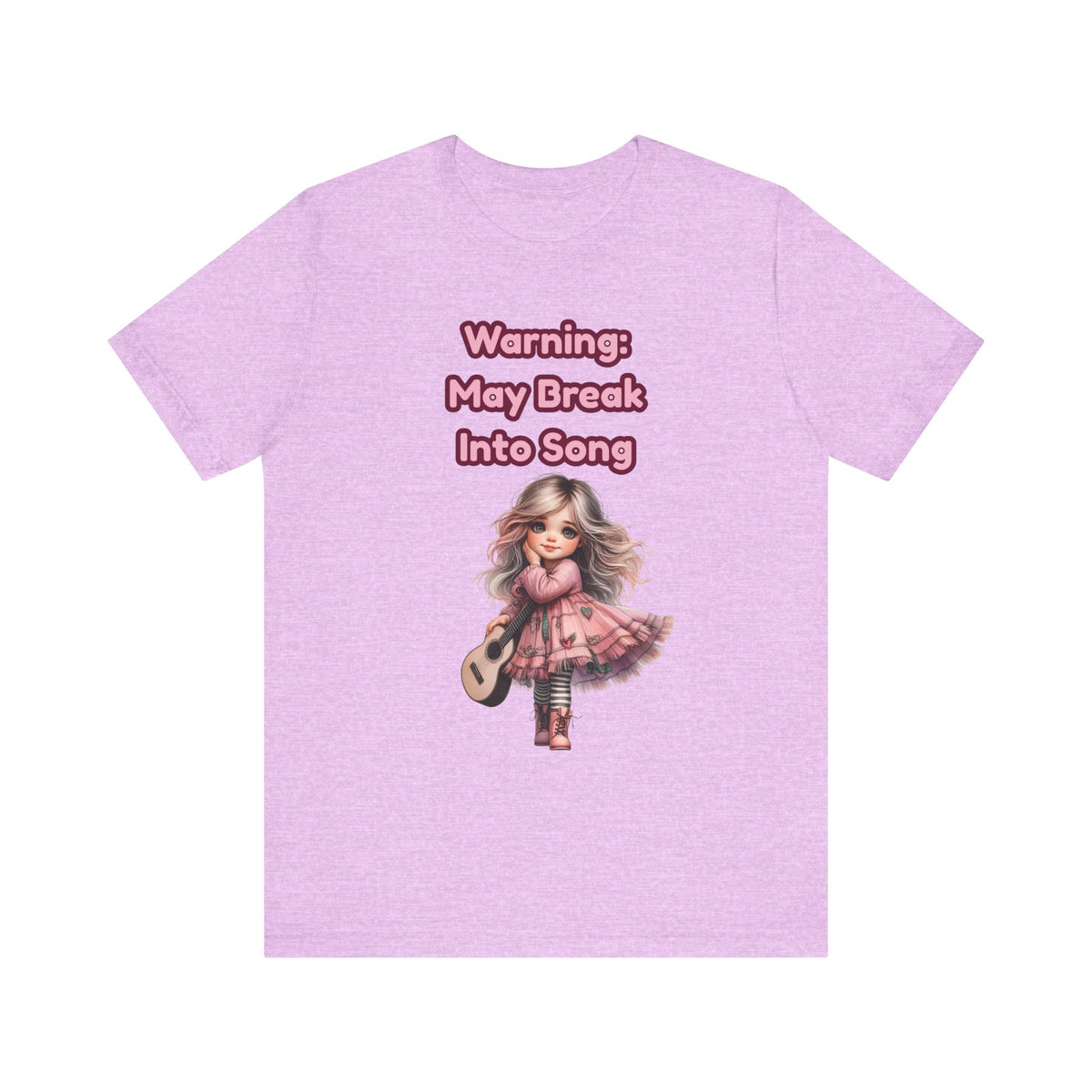 Music Lovers Warning: May Break Into Song Girl Graphic Tee