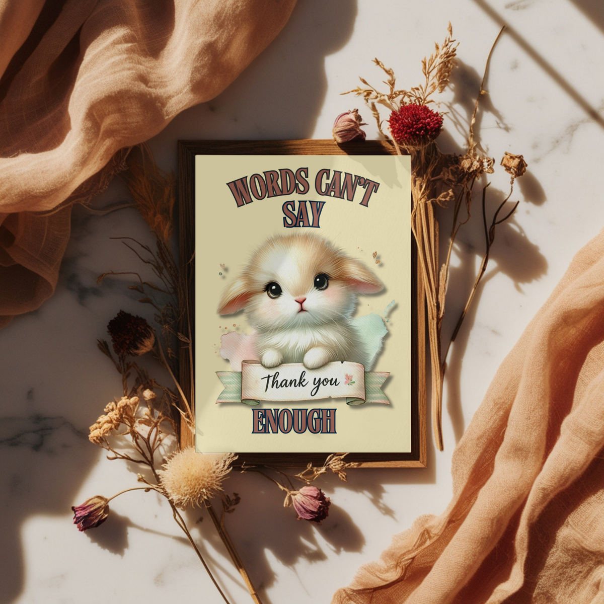 The Bunny Wishes Collection Greeting Cards: Words Can't Say Thank You Enough
