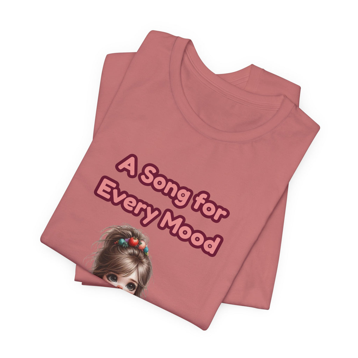 Cute Guitar Girl T-Shirt — "A Song for Every Mood" Graphic Tee
