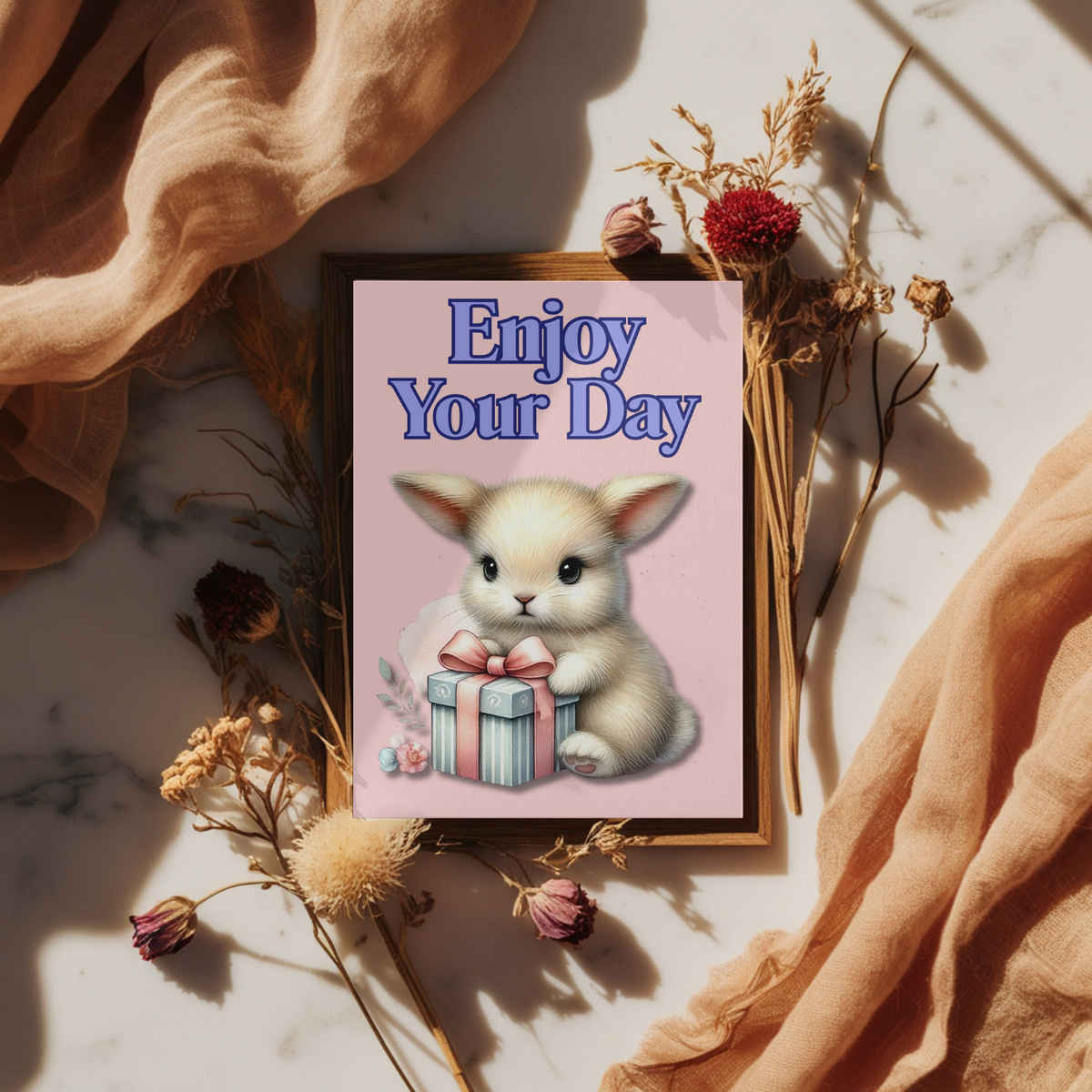The Bunny Wishes Collection Greeting Cards: Enjoy Your Happy Day
