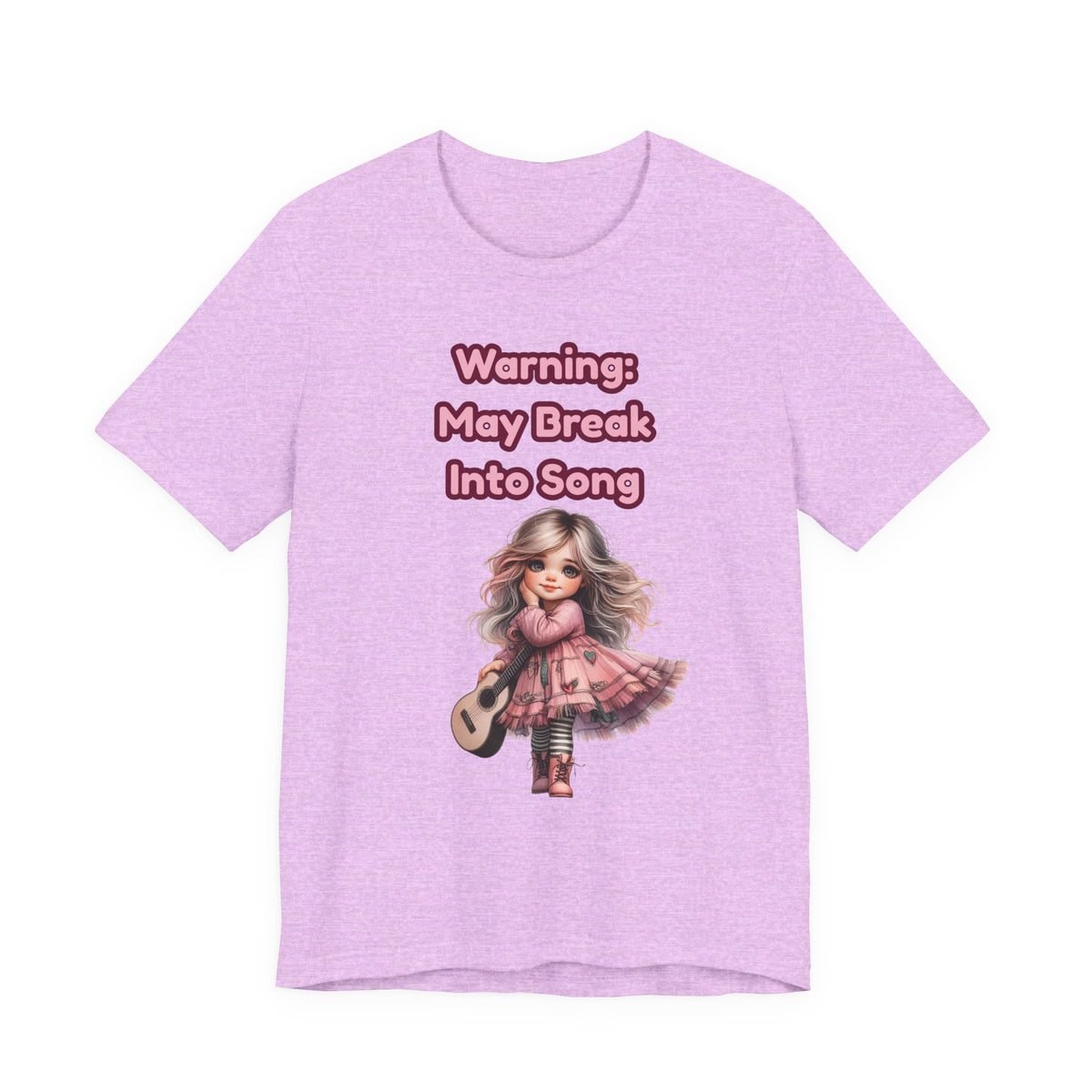 Music Lovers Warning: May Break Into Song Girl Graphic Tee