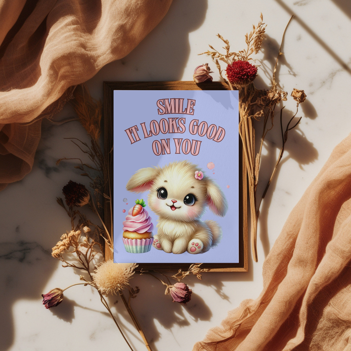 The Bunny Wishes Collection Greeting Cards: Smile It Looks Good On You
