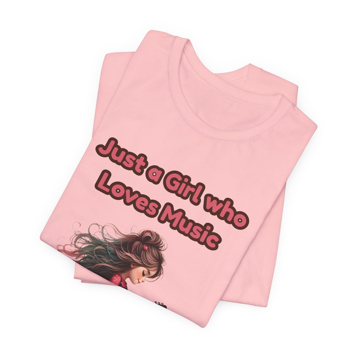 Just a Girl Who Loves Music T-Shirt — Cute Girl Guitar Graphic Tee