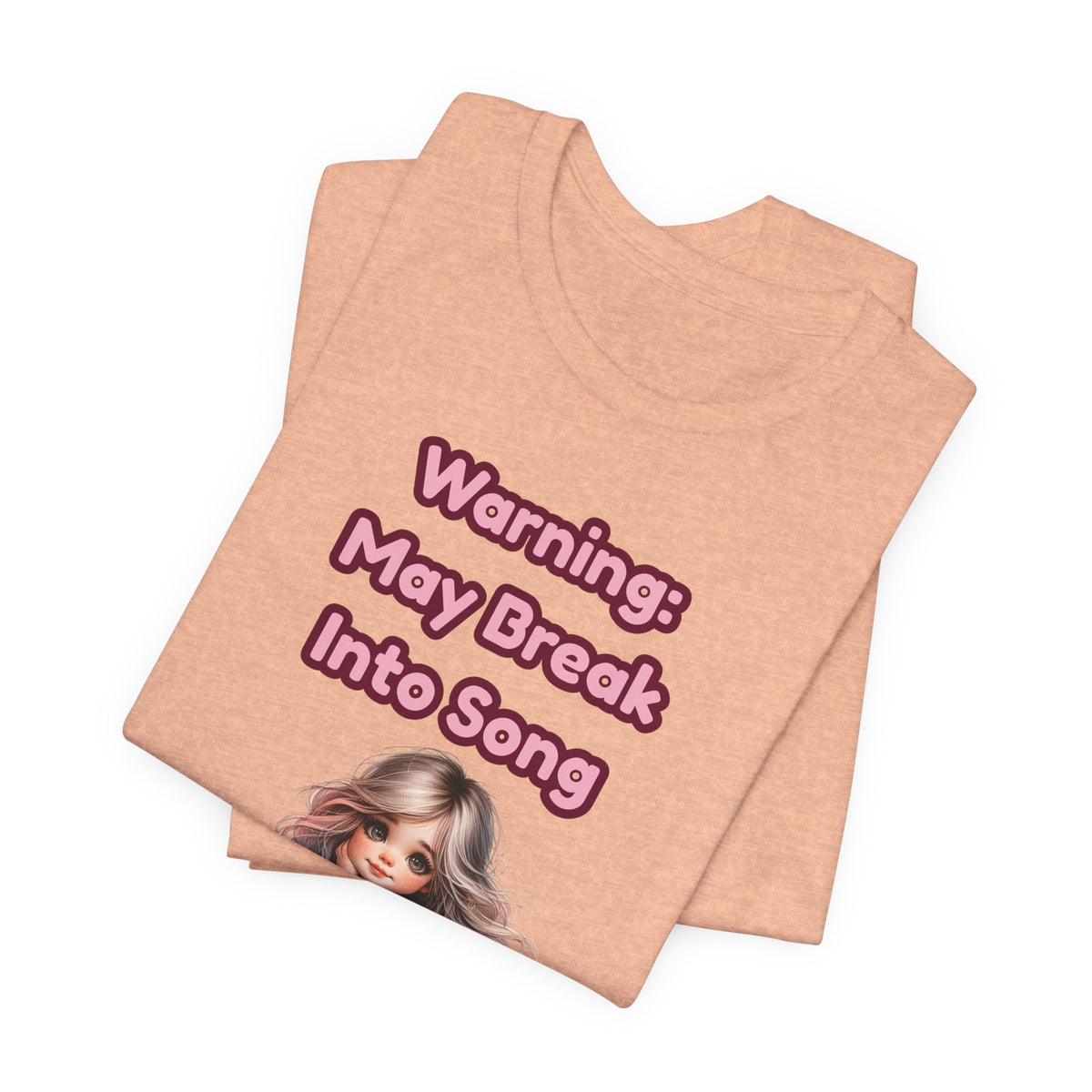 Music Lovers Warning: May Break Into Song Girl Graphic Tee