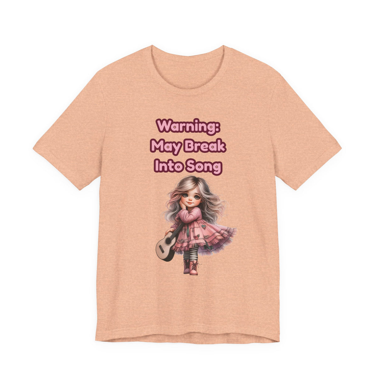 Music Lovers Warning: May Break Into Song Girl Graphic Tee
