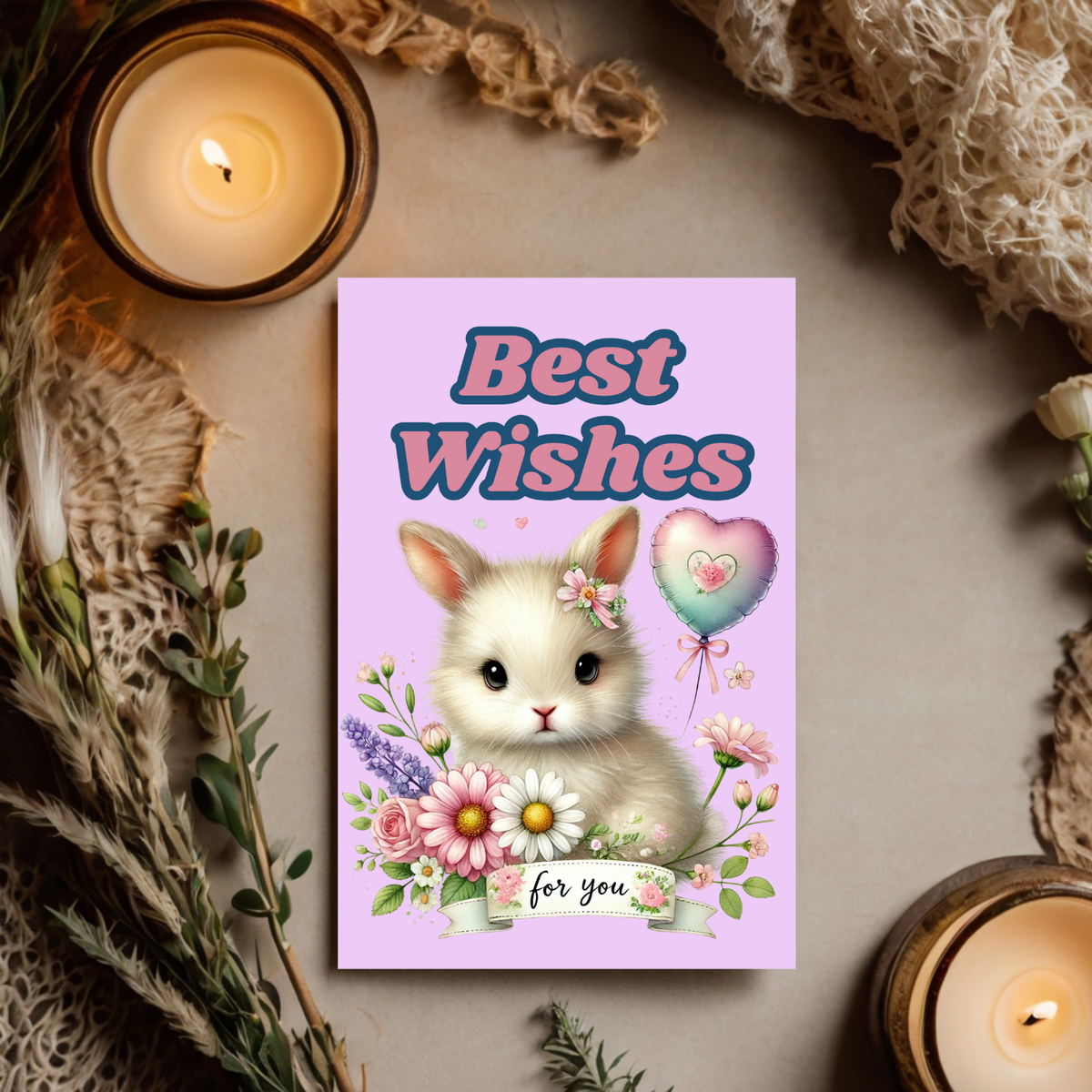 The Bunny Wishes Collection Greeting Cards: Best Wishes