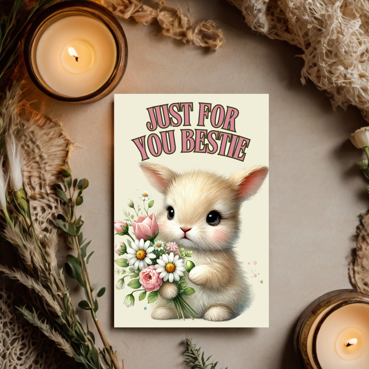 The Bunny Wishes Collection Greeting Cards: Just For You Bestie