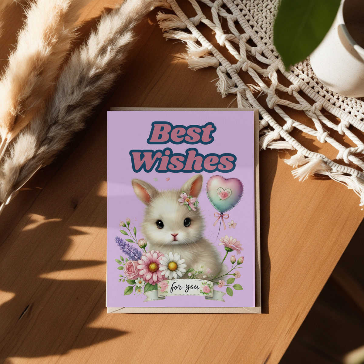 The Bunny Wishes Collection Greeting Cards: Best Wishes