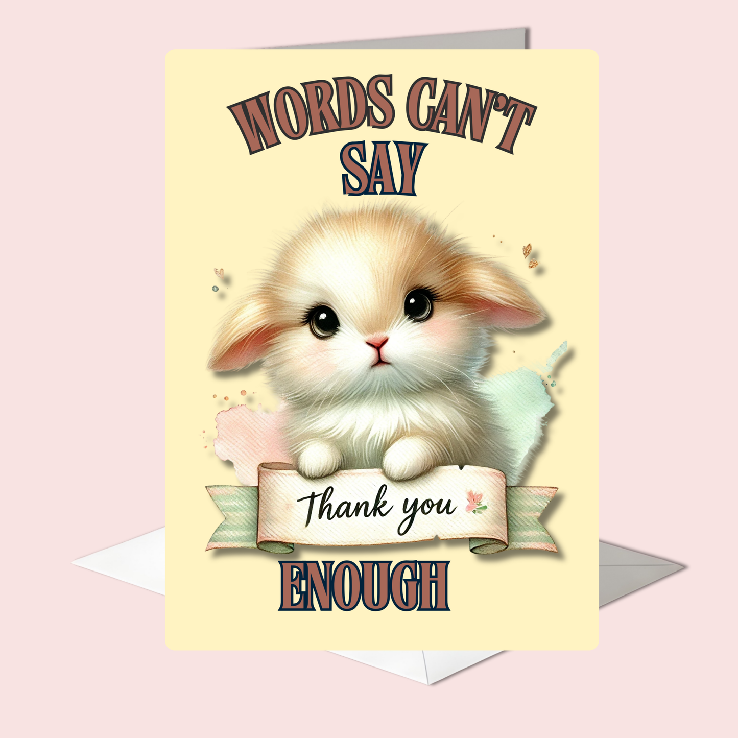 The Bunny Wishes Collection Greeting Cards: Words Can't Say Thank You Enough