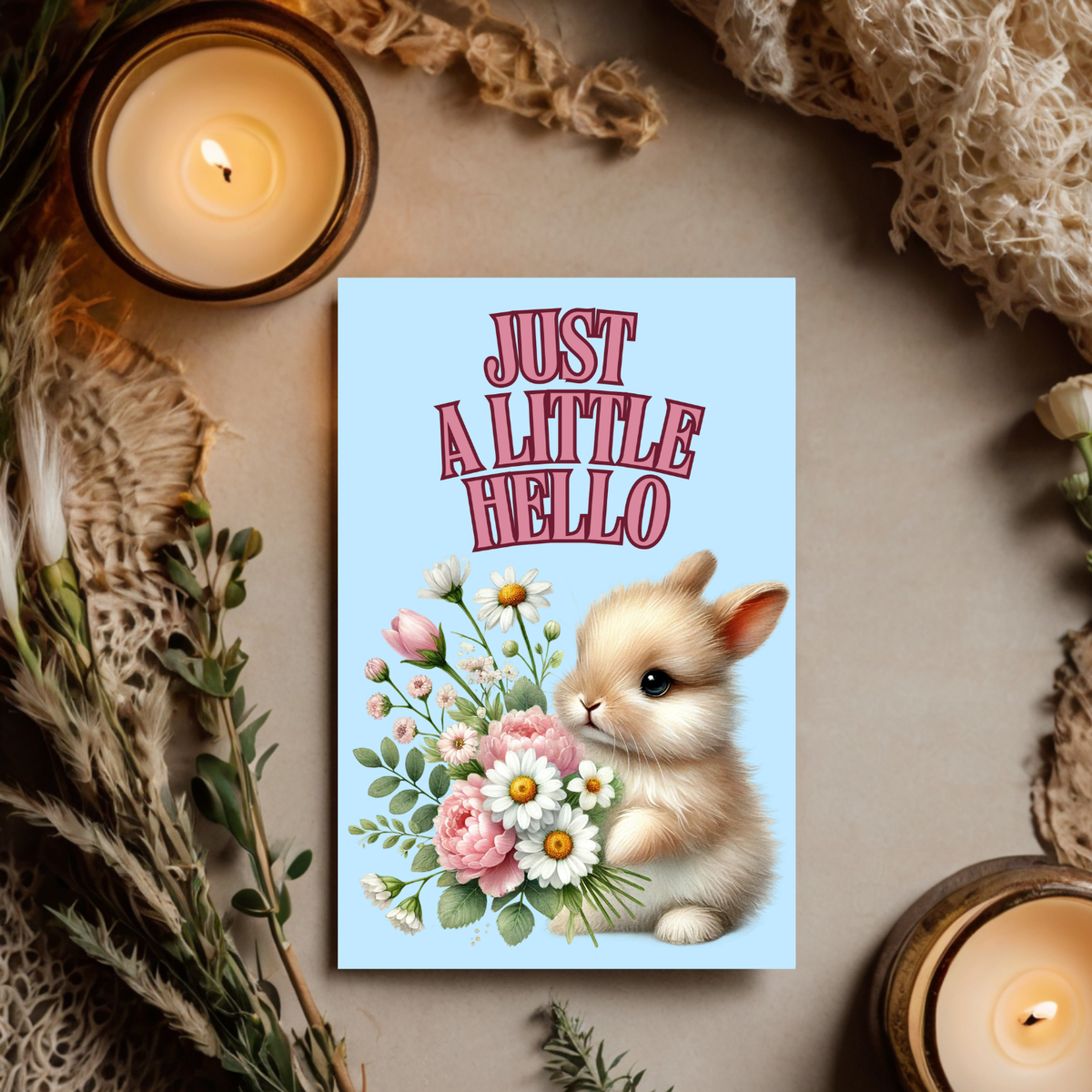 The Bunny Wishes Collection Greeting Cards: Just A Little Hello