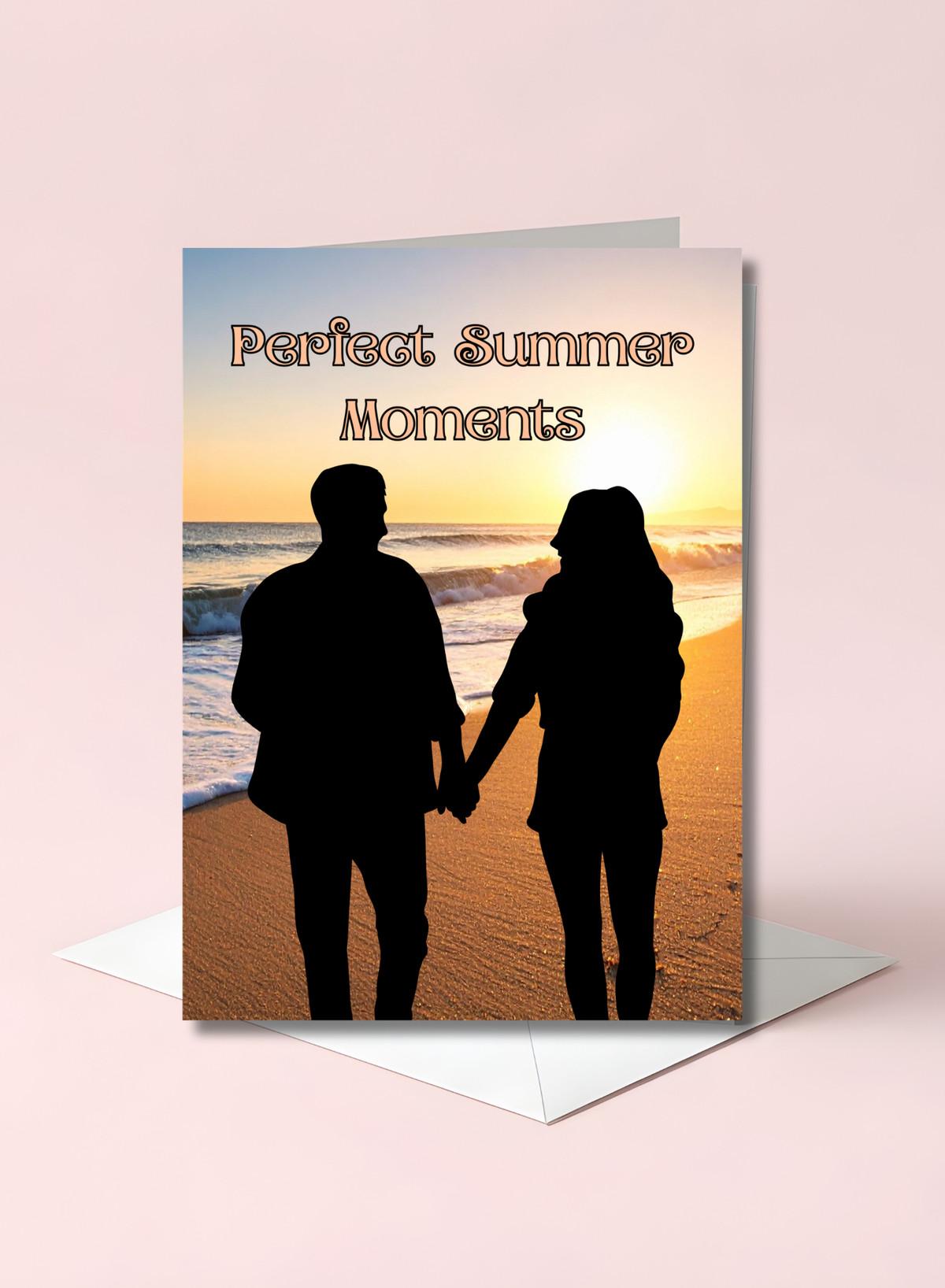 Romantic Couple's 5 x 7 Greeting Card: Perfect Summer Moments Greeting Card