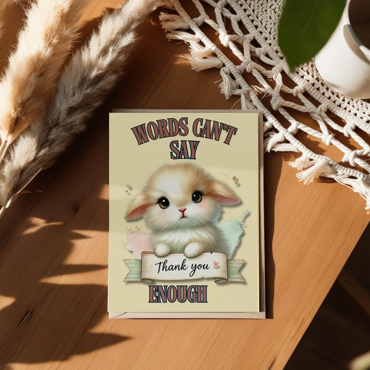 The Bunny Wishes Collection Greeting Cards: Words Can't Say Thank You Enough