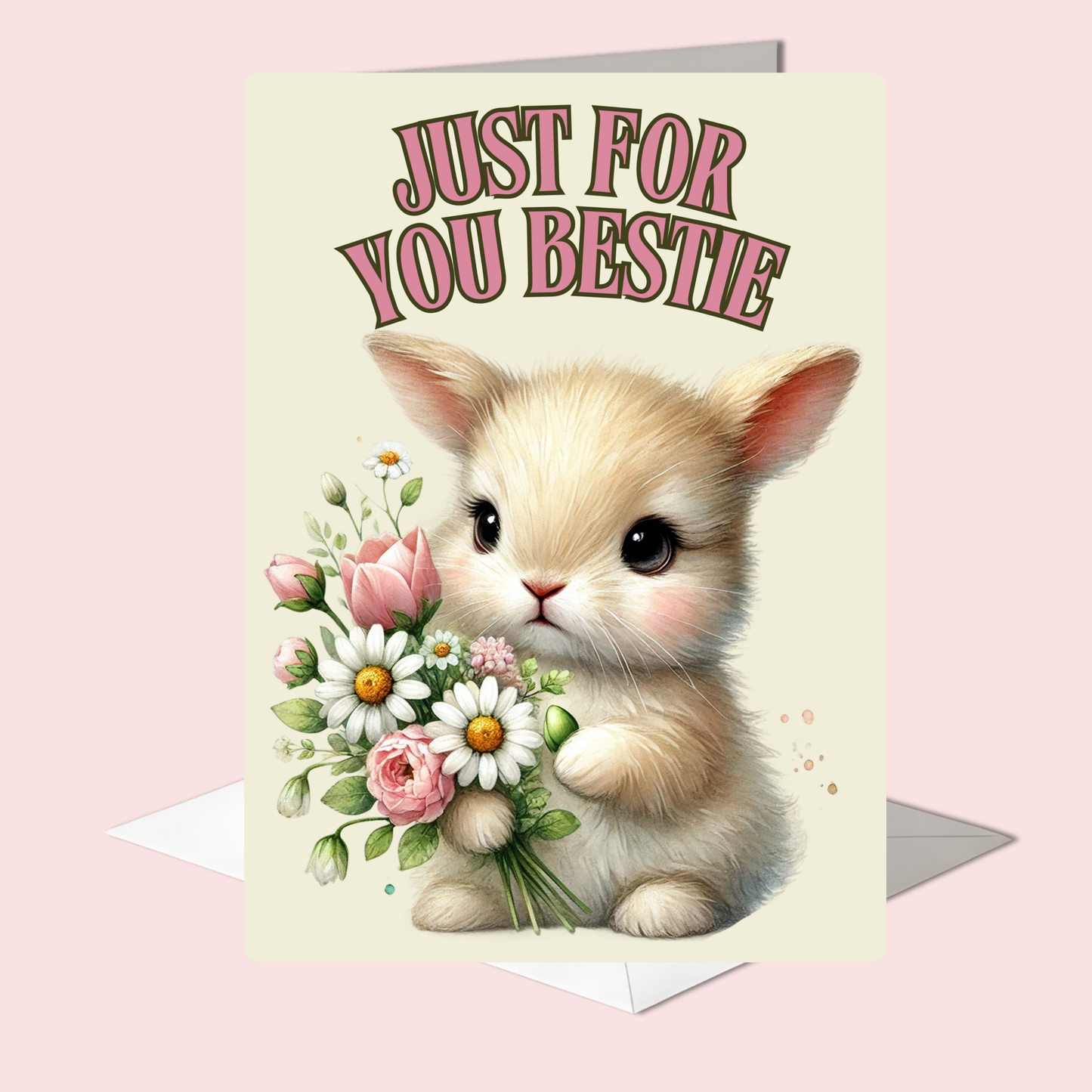 The Bunny Wishes Collection Greeting Cards: Just For You Bestie