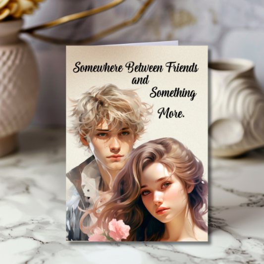 The Know It All Years Collection Greeting Card: Teen nostalgia Puppy Love Somewhere Between Friends and Something More.