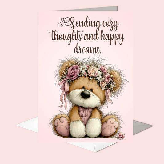 The Beautiful Blossom Bears Collection Greeting Cards: Sending Cozy Thoughts and Happy Dreams